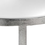 Load image into Gallery viewer, Mirrored Silver Half Moon Table With Cross Detail
