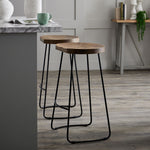 Load image into Gallery viewer, Franklin Hardwood Shaped Barstool
