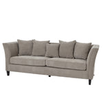 Load image into Gallery viewer, Vesper Taupe Cushion Back Three Seater Sofa
