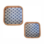 Load image into Gallery viewer, Blue and White Square Bowl Set of 2
