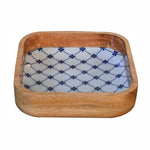 Load image into Gallery viewer, Blue and White Square Bowl Set of 2
