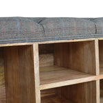 Load image into Gallery viewer, Multi Tweed Open Storage Bench
