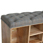 Load image into Gallery viewer, Multi Tweed Open Storage Bench
