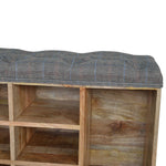 Load image into Gallery viewer, Multi Tweed Open Storage Bench
