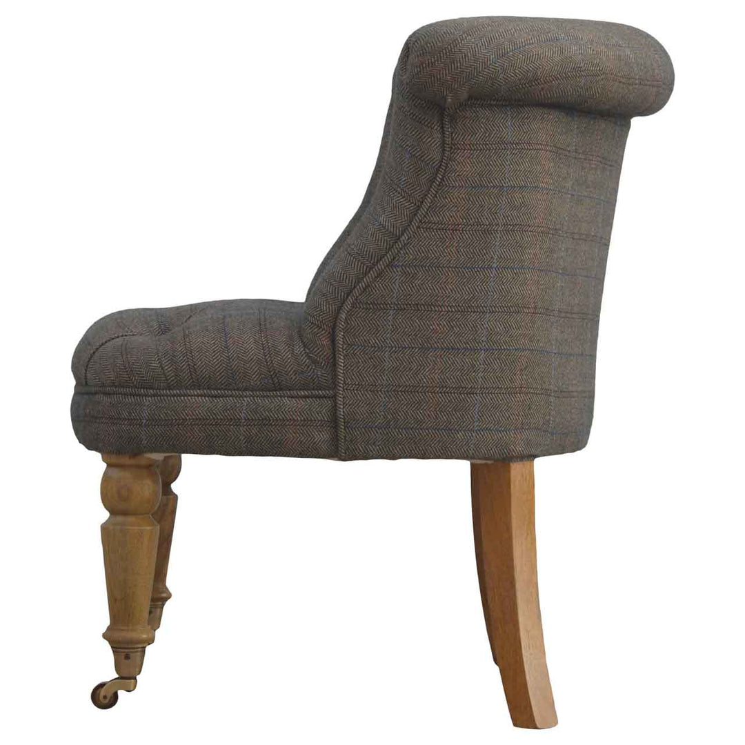 Small Multi Tweed Accent Chair