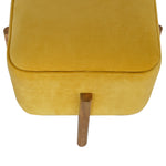 Load image into Gallery viewer, Mustard Velvet Solid Footstool
