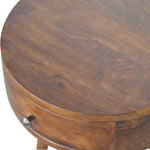 Load image into Gallery viewer, Nordic Chestnut Circular Bedside
