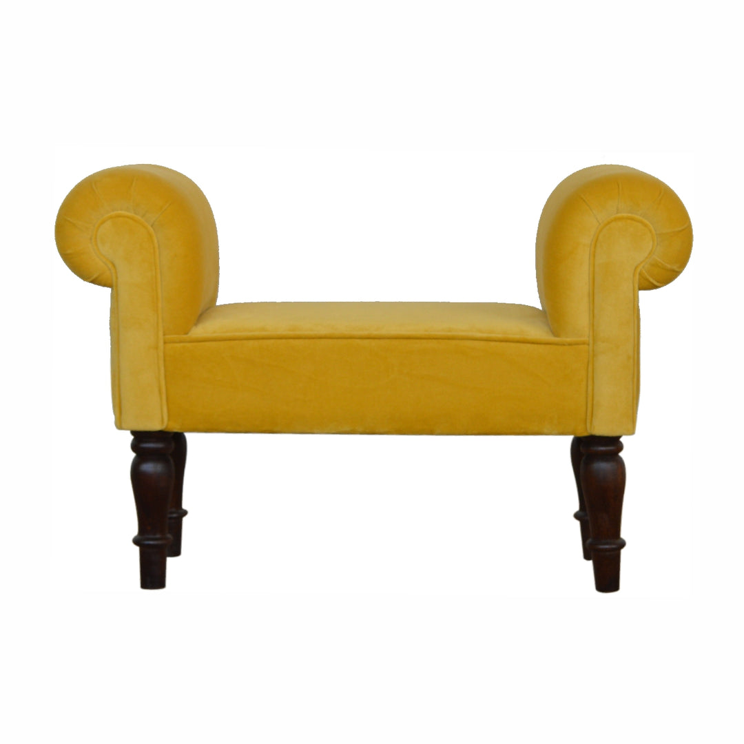 Mini-Mustard-Velvet-Bench