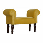 Load image into Gallery viewer, Mini Mustard Velvet Bench
