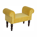 Load image into Gallery viewer, Mini Mustard Velvet Bench
