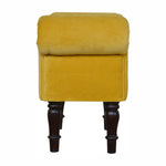 Load image into Gallery viewer, Mini Mustard Velvet Bench
