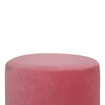 Load image into Gallery viewer, Large Pink Footstool with Gold Base
