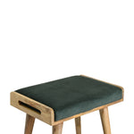 Load image into Gallery viewer, Emerald Velvet Tray Style Footstool
