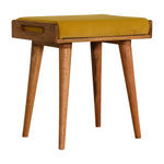 Load image into Gallery viewer, Mustard-Velvet-Tray-Style-Footstool
