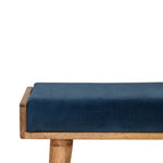 Load image into Gallery viewer, Teal Velvet Tray Style Footstool
