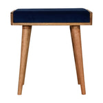 Load image into Gallery viewer, Royal-Blue-Velvet-Tray-Footstool
