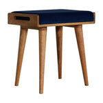 Load image into Gallery viewer, Royal Blue Velvet Tray Footstool
