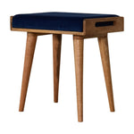 Load image into Gallery viewer, Royal Blue Velvet Tray Footstool
