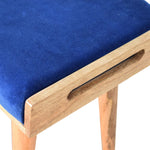 Load image into Gallery viewer, Royal Blue Velvet Tray Footstool
