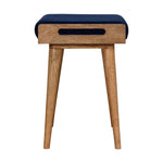 Load image into Gallery viewer, Royal Blue Velvet Tray Footstool
