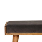 Load image into Gallery viewer, Grey Velvet Tray Style Footstool
