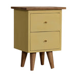 Load image into Gallery viewer, Yellow Hand Painted Bedside
