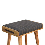 Load image into Gallery viewer, Pewter Tweed Tray Style Footstool
