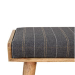 Load image into Gallery viewer, Pewter Tweed Tray Style Footstool
