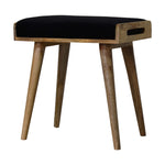 Load image into Gallery viewer, Black Velvet Tray Style Footstool
