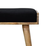 Load image into Gallery viewer, Black Velvet Tray Style Footstool
