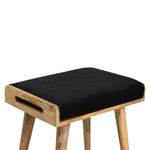 Load image into Gallery viewer, Black Velvet Tray Style Footstool
