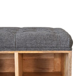 Load image into Gallery viewer, Mini Black Shoe Storage Footstool
