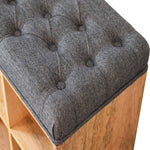 Load image into Gallery viewer, Mini Black Shoe Storage Footstool
