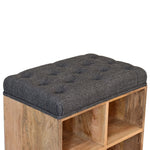 Load image into Gallery viewer, Mini Black Shoe Storage Footstool
