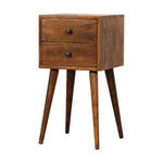 Load image into Gallery viewer, Mini 2 Drawer Chestnut Bedside
