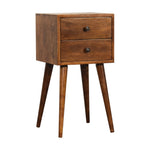 Load image into Gallery viewer, Mini 2 Drawer Chestnut Bedside
