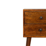 Load image into Gallery viewer, Mini 2 Drawer Chestnut Bedside
