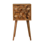 Load image into Gallery viewer, Mini Cube Carved 2 Drawer Bedside
