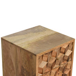 Load image into Gallery viewer, Mini Cube Carved 2 Drawer Bedside
