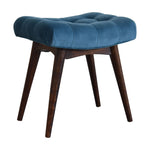 Load image into Gallery viewer, Mini Teal Velvet Curved Bench
