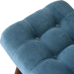 Load image into Gallery viewer, Mini Teal Velvet Curved Bench
