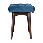 Load image into Gallery viewer, Mini Teal Velvet Curved Bench
