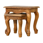 Load image into Gallery viewer, Oak-ish French Style Stool Set
