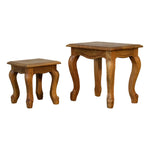 Load image into Gallery viewer, Oak-ish French Style Stool Set
