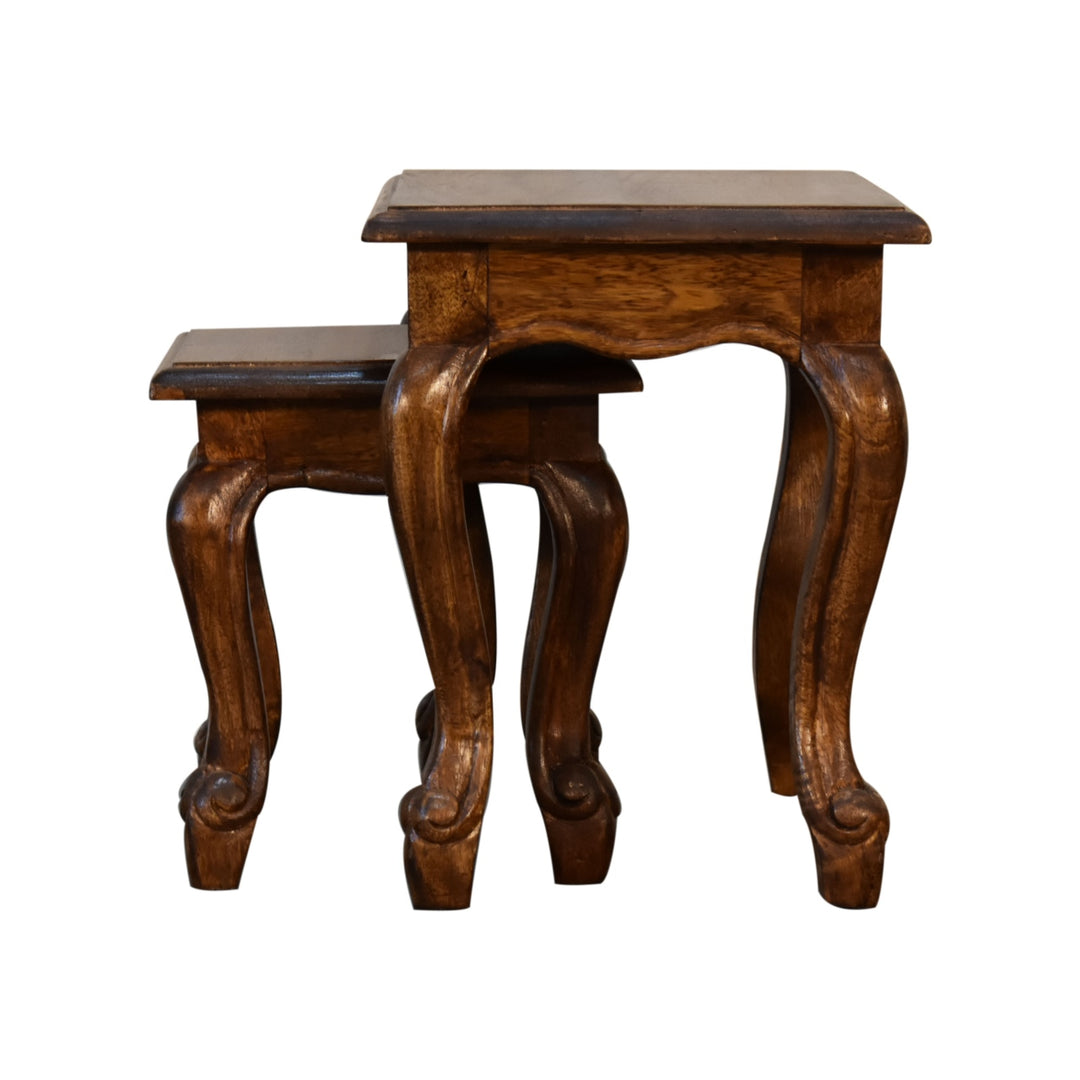 Chestnut French Style Stool Set