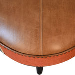 Load image into Gallery viewer, Durrie &amp; Leather Mixed Footstool
