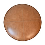 Load image into Gallery viewer, Durrie &amp; Leather Mixed Footstool
