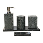 Load image into Gallery viewer, Set-of-5-Green-Marble-Bathroom-Set
