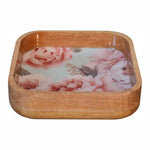 Load image into Gallery viewer, Pink Floral Square Bowl Set of 2
