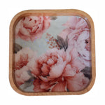 Load image into Gallery viewer, Pink Floral Square Bowl Set of 2
